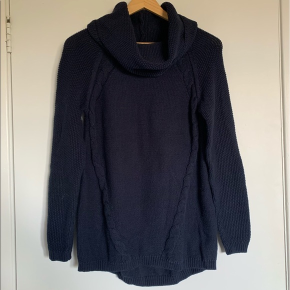 Navy Knit Turtleneck - Picture 4 of 6